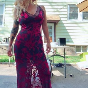 Long Black/Burgundy dress